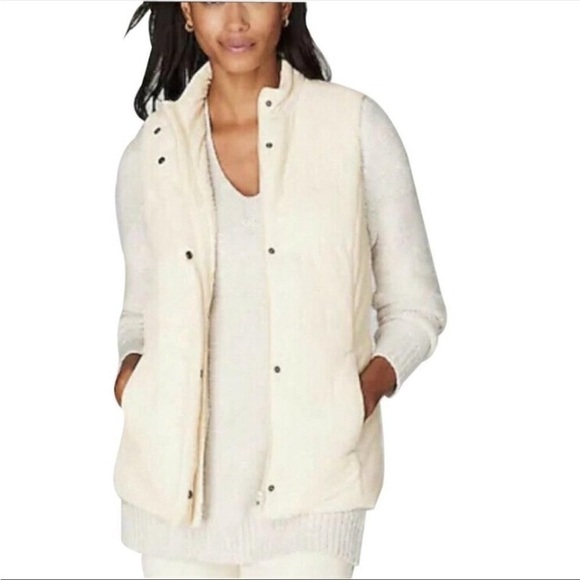 J Jill Velvet Quilted Puffy Vest - Picture 1 of 4